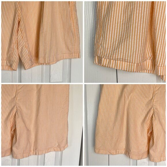 Men’s Shorts Size 38 Cotton Orange Pleated James Tattersall - Picture 7 of 16